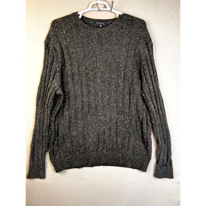 Crown & Ivy Pullover Sweater Men's 2XLT Oversized Gray Ribbed Outdoors Casual